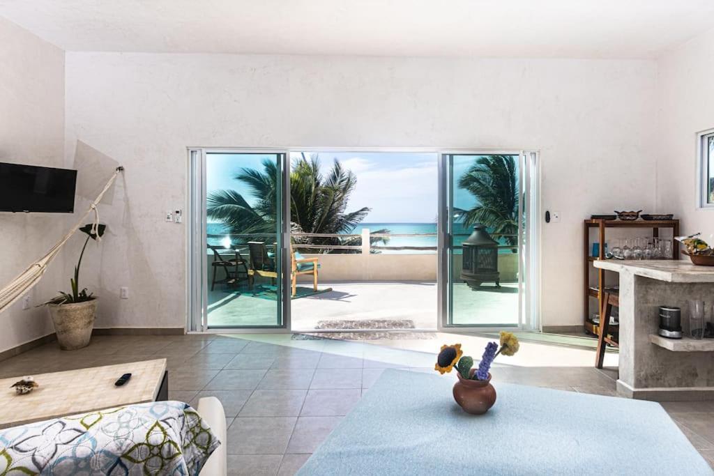 Oceanfront Casita Coral Apartment Chelem Ngoại thất bức ảnh